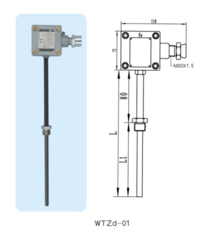 WTZd-01 防爆測溫儀表 帶接線盒的溫度傳感器